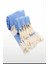Elmas Desenli , 100 x 180 Mikrofiber Teknoloji ile Çabuk Kurur Peştemal Mavi Beyaz 3