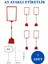 5 Adet Kırmızı A5 Ayaklı Fiyat Etiketi Sepet Etiketi Çerçeveli Fiyat Etiketi Eşek Askılık Etiketi 2