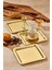 Royal Gold Serisi Gold Sunum Tepsisi, Söz Nişan Tepsisi, 24CM, Avangart Dizayn, 3 Adet 1