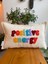 Positive Energy Punch Işlemeli Pamuklu Kumaş Kırlent Kılıfı - Punch Işlemeli Yastık Kılıfı 1