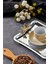 Elegante Square Serisi, Duo Volo Prezioso Kulp Desenli Krom Sunum Söz Nişan Tepsisi, 22CM, Tek Adet 3