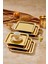 Royal Gold Serisi Gold Sunum Tepsisi, Söz Nişan Tepsisi, 24CM, Avangart Dizayn, 6 Adet 2