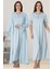 Mavi Sabahlıklı Hamile Lohusa Gecelik Takım 1