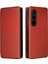 Samsung Galaxy Z Için Flip Case Kart Tutucu Kickstand Fiber ile 6 5g Kat (Yurt Dışından) 2