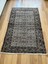 110X172 cm Gri ve Siyah Renkli Oryantal Çiçek Desenli Etnik Kilim El Dokuma Türk Kilim 1
