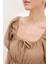 2351 Kloş Poplin Elbise - Camel 3
