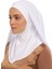 Hazır Lüks Pratik Hijablı Şifon Şal-Beyaz 1