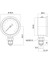 0-6 Bar 50 mm Alttan Bağlantılı Gliserinli Manometre G 1/4 Inç 2