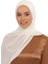 Hazır Lüks Pratik Hijablı Şifon Şal-Ekru 2