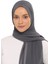 Hazır Lüks Pratik Hijablı Şifon Şal-Füme 4