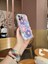 Çiçek Desenli Mor Pembe Renkli Kıvrımlı iPhone 15 Pro Max Telefon Kılıfı 1
