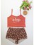 Çiçek Desenli Baskılı Şort Takım 2