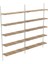 Rafburada® 5 Katlı Duble Kitaplık. Ahşap Duvar Rafı. Dekoratif Raf. MEŞE-25X60 1