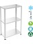 3 Katlı Paslanmaz Krom Raf - Inox Soğuk Oda Rafı, Buzhane Rafı - 31x75 cm-50 cm-0.70 mm 1