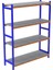 4 Katlı Depo Rafı - 300-350 Kg Taşıma Kapasiteli Hafif Rack Raf - 40x90x200 cm 1