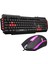 Hyk-46 Gamy Combo Siyah USB Kırmızı Tuşlu Q Gaming Oyuncu Klavye + Mouse Set 1