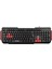 Hyk-46 Gamy Combo Siyah USB Kırmızı Tuşlu Q Gaming Oyuncu Klavye + Mouse Set 2