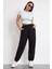 Kadın Beyaz Yuvarlak Yaka Yarım Kol Crop Top Bluz 4