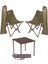 Ahşap Katlanır Masa Sandalye Seti Antrasit - Haki Kılıf 60X60X55 Antrasit Masa 1