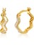 14 Ayar Altın Zigzag Küpe 1.6 cm 1