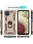 Samsung Galaxy A22 Kılıf Sofya Yüzüklü Silikon Kapak - Gold Bstmy 3