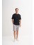 Bisiklet Yaka Slim Fit Likarlı Düz Tişört 4163 1