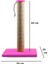 Kedi Tırmalama Tahtası 40 cm ve Kedi Simit Yatağı 50 cm Çap Polar 2' Li Set Pembe-Açık Pembe 2