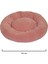 Kedi Tırmalama Tahtası 40 cm ve Kedi Simit Yatağı 50 cm Çap Polar 2' Li Set Pembe-Açık Pembe 3
