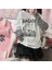 Veteran Hello Kitty Beyaz (Unisex) Siyah Beyaz Çizgili T-Shirt 2