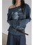 Indigo Vintage Lost Omuz Dekolteli Sweatshirt 3