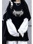 Siyah Harajuku Gothic Atrocity Beyaz Kollu (Unisex) T-Shirt 1