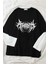 Siyah Harajuku Gothic Atrocity Beyaz Kollu (Unisex) T-Shirt 2