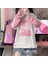 Veteran Hello Kitty Beyaz (Unisex) Pembe Çizgili Kollu T-Shirt 1