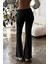 Siyah Slim Fit Ispanyol Paça Eşofman 2