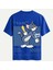 Unisex Bisiklet Yaka %100 Organik Pamuklu Kalın Dokulu Tom Baskılı Oversize T-Shirt - Saks Mavisi 1