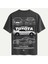 Unisex Bisiklet Yaka %100 Organik Pamuklu Kalın Dokulu Toyota Supra Mk4 Baskılı Oversize T-Shirt - Füme 1