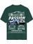Unisex Bisiklet Yaka %100 Organik Pamuklu Kalın Dokulu Passion Baskılı Oversize T-Shirt - Koyu Yeşil 1