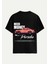 Unisex Bisiklet Yaka %100 Organik Pamuklu Kalın Dokulu Need Money For Porsche Baskılı Oversize T-Shirt - Siyah 1