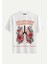 Unisex Bisiklet Yaka %100 Organik Pamuklu Kalın Dokulu Yahweh Baskılı Oversize T-Shirt - Ekru 1
