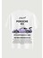 Unisex Bisiklet Yaka %100 Organik Pamuklu Kalın Dokulu Porsche 911 Baskılı Oversize T-Shirt - Beyaz 1