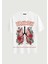 Unisex Bisiklet Yaka %100 Organik Pamuklu Kalın Dokulu Yahweh Baskılı Oversize T-Shirt - Beyaz 1