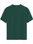 Unisex Bisiklet Yaka %100 Organik Pamuklu Kalın Dokulu Guardian Protection Baskılı Oversize T-Shirt - Koyu Yeşil 2