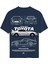 Unisex Bisiklet Yaka %100 Organik Pamuklu Kalın Dokulu Toyota Supra Mk4 Baskılı Oversize T-Shirt - Lacivert 1