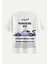 Unisex Bisiklet Yaka %100 Organik Pamuklu Kalın Dokulu Porsche 911 Baskılı Oversize T-Shirt - Ekru 1