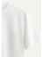Unisex Bisiklet Yaka %100 Organik Pamuklu Kalın Dokulu Yahweh Baskılı Oversize T-Shirt - Ekru 4