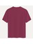 Unisex Bisiklet Yaka %100 Organik Pamuklu Kalın Dokulu Rose Baskılı Oversize T-Shirt - Bordo 2