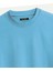 Unisex Bisiklet Yaka %100 Organik Pamuklu Kalın Dokulu Peace Baskılı Oversize T-Shirt - Mavi 3