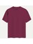 Unisex Bisiklet Yaka %100 Organik Pamuklu Kalın Dokulu Earth Baskılı Oversize T-Shirt - Bordo 2
