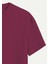 Unisex Bisiklet Yaka %100 Organik Pamuklu Kalın Dokulu Earth Baskılı Oversize T-Shirt - Bordo 4