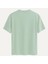 Unisex Bisiklet Yaka %100 Organik Pamuklu Kalın Dokulu Rose Baskılı Oversize T-Shirt - Bej 2